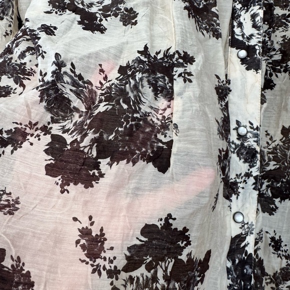 NWT Coldwater Creek Extended Size Tonal Printed Shirt / Snap Close / 18 - Picture 8 of 14